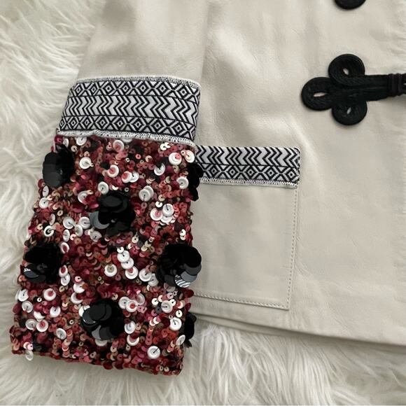 Nomadi Deluxe Artisan Leather Sequin Jacket XS New Boho  Sequins - Picture 11 of 14